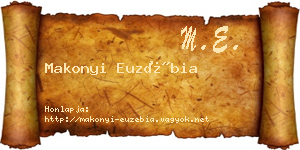 Makonyi Euzébia névjegykártya
